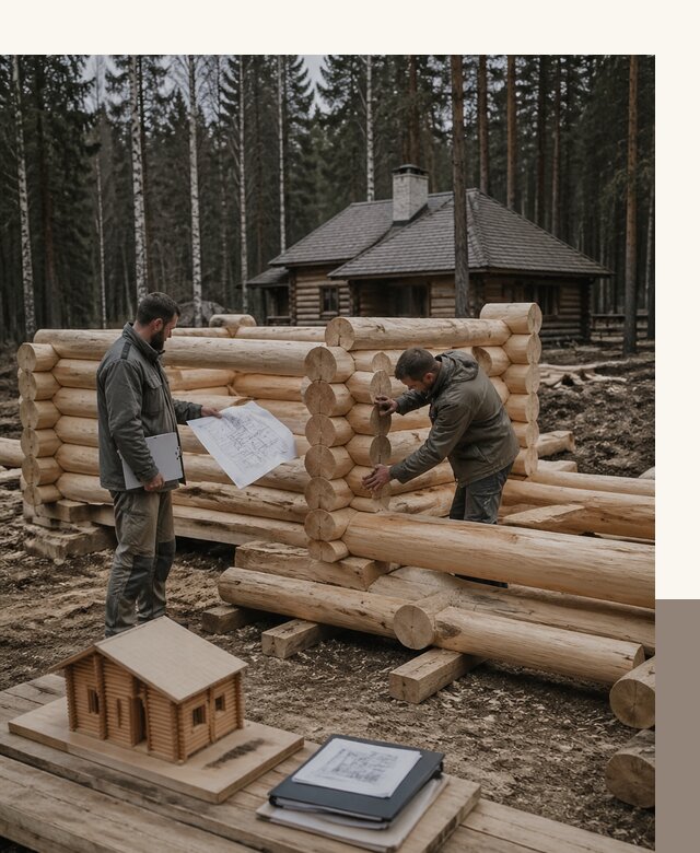 Проектирование и строительство домов из бревна в Пятигорске
